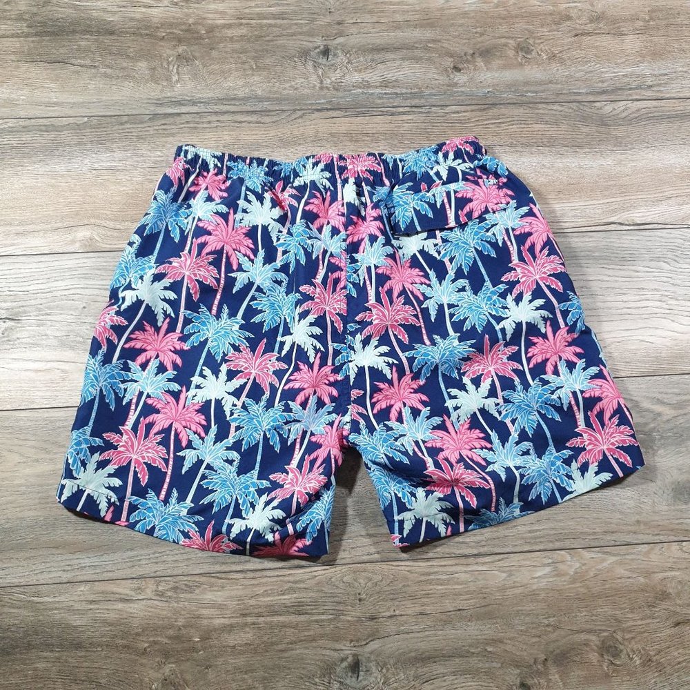 Ocean Gear Mens Large Swim Trunks Pink Blue Palm Trees Pool Beach Vacation Party - Picture 6 of 10